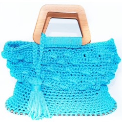 Sac crochet bleu Sac crochet bleu